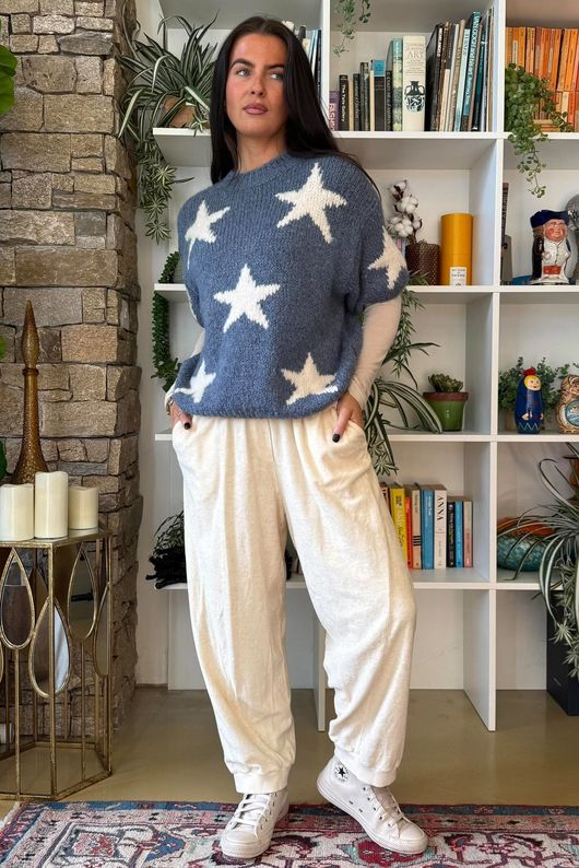 Big Softie Star Short Sleeve Knit Denim